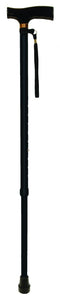 BLACK ALUMINUM CANE - Prime Select Senior Supplies 