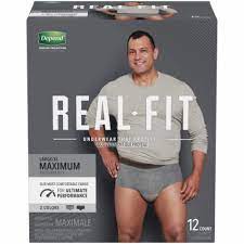 DEPEND REAL FIT UNDERWEAR FOR MEN, MAX ABSORB. L/XL - Prime Select Senior Supplies 